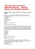  Best-Selling SEO Title  Test Bank for Consumer Behavior&colon; Buying&comma; Having&comma; and Being 13th Edition &lpar;2026&rpar; by Michael Solomon &vert; Complete All Chapters &vert; Verified Questions with Detailed Answers &vert; Marketing & Consumer Psychology Exam Prep