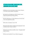 FIT BCBA EXAM PREP&colon; QUESTIONS AND ANSWERS 2026 STUDY SHEET