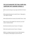 FIVE GUYS MANAGER TEST FINAL PAPER 2026 QUESTIONS WITH ANSWERS GRADED A&plus;