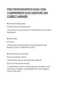 FIXED PROSTHODONTICS EXAM 2 2026 COMPREHENSIVE EXAM QUESTIONS AND CORRECT ANSWERS