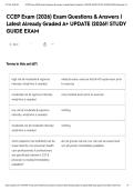 CCEP Exam &lpar;2026&rpar; Exam Questions & Answers &vert; Latest Already Graded A&plus; UPDATE &vert;2026&excl;&excl; STUDY GUIDE EXAM