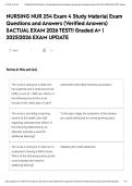 NURSING NUR 254 Exam 4 Study Material Exam Questions and Answers &lpar;Verified Answers&rpar; &vert;&vert;ACTUAL EXAM 2026 TEST&excl;&excl; Graded A&plus; &vert; 2025&vert;2026 EXAM UPDATE