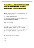 NUR254 EXAM 4 CHILDHOOD VACCINATION IMMUNIZATION PROTOCOL TERMINAL EXAMINATION PRACTICE GUIDE 2026&period;