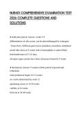 NUR401 COMPREHENSIVE EXAMINATION TEST 2026 COMPLETE QUESTIONS AND SOLUTIONS