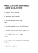 NUR1212 EXAM SCRIPT 2026 COMPLETE QUESTIONS AND ANSWERS
