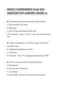 NUR1212 COMPREHENSIVE EXAM 2026 QUESTIONS WITH ANSWERS GRADED A&plus;