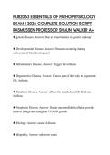 NUR2063 ESSENTIALS OF PATHOPHYSIOLOGY EXAM 1 2026 COMPLETE SOLUTION SCRIPT RASMUSSEN PROFESSOR SHAUN WALKER A&plus;