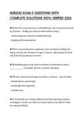 NUR2242 EXAM 2 QUESTIONS WITH COMPLETE SOLUTIONS 100&percnt; VERIFIED 2026