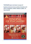 Test Bank for Kaplan and Sadock&rsquo;s Synopsis of Psychiatry&colon; Behavioral Sciences&sol;Clinical Psychiatry&comma; 11th Edition by Benjamin J&period; Sadock&comma; Virginia A&period; Sadock & Pedro Ruiz &vert; Complete Verified Questions & Detailed Rationales