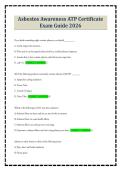 Asbestos Awareness ATP Certificate Exam Guide 2026