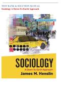 Test Bank & Solution Manual for Sociology&colon; A Down-To-Earth Approach&comma; 14th edition by Jim M&period; Henslin&comma; All Chapters 1-15&comma; 9780137873807