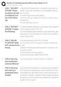 District of Columbia Security Officer Exam Notes CH 21 &sol; DC Certification Regulations &sol; 2026 Study Guide