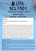 SCL1501 Assignment 1 &lpar;ANSWERS&rpar; Semester 1 2026 - DISTINCTION GUARANTEED