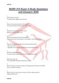NURS 212 Exam 4 Study Questions and Answers 2026
