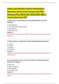 Safety and Infection Control Examination  Questions And Correct Answers &lpar;Verified  Answers&rpar; Plus Rationales 2025&sol;2026 Q&A &vert;  Instant Download Pdf 