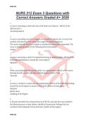 NURS 212 Exam 3 Questions with Correct Answers Graded A&plus; 2026