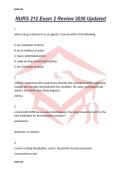 NURS 212 Exam 2 Review 2026 Updated