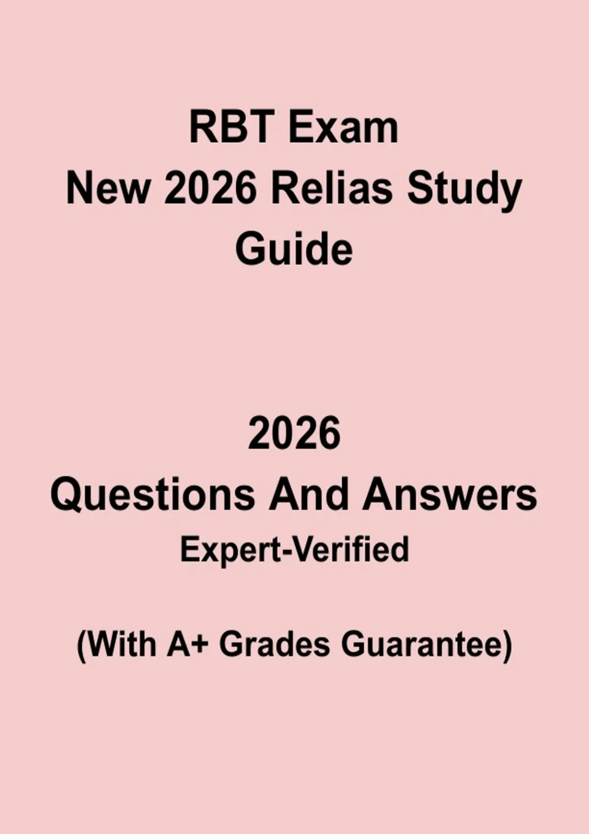 Relias Training Rbt RBT Exam – New 2026 Relias Study Guide | Practice Questions, Task List ...