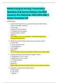 Medical-Surgical Nursing I Examination  Questions And Correct Answers &lpar;Verified  Answers&rpar; Plus Rationales 2025&sol;2026 Q&A &vert;  Instant Download Pdf 