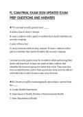 FL CAM FINAL EXAM 2026 UPDATED EXAM PREP QUESTIONS AND ANSWERS