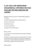 FL DCF CHILD CARE UNDERSTANDING DEVELOPMENTALLY APPROPRIATE PRACTICES EXAM 2026 TEST BANK QUESTIONS AND ANSWERS