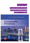 TEST BANK For Corporate Finance&comma; 13th Edition By Stephen Ross&comma; Randolph Westerfield&comma; Verified Chapters 1 - 31&comma; Complete Newest Version