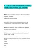 FL FTCE TEST BANK 2026 EXAM REVIEW WITH COMPLETE QUESTIONS AND ANSWERS