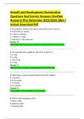 Growth and Development Examination  Questions And Correct Answers &lpar;Verified  Answers&rpar; Plus Rationales 2025&sol;2026 Q&A &vert;  Instant Download Pdf 