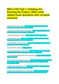 WGU C783 Task 1&colon; Initiating and Planning the Project &vert; 2025 Latest Update Exam Questions with complete solutions&period;