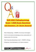 NUR 2063 Pathophysiology Exam 1 2026 &vert; 200&plus; Q&A &vert; Fluid & Electrolytes&comma; Immunity&comma; Hypersensitivity&comma; Cancer&comma; Musculoskeletal &vert; Rasmussen University