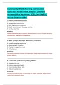 Community Health Nursing Test Banks 2026&sol;2027 NEWEST EVALUATED EXAM PRACTICE 250 QUESTIONS &vert;ORIGINAL QUESTIONS & ANSWERS &vert;DETAILED RATIONALES &vert;HINTED COMPLETE EXAM PREP GRADED A&plus;&ast;INSTANT DOWNLOAD PDF