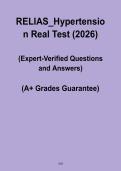 Relias Hypertension Real Test 2026 &ndash; Complete Practice Exam & Study Guide &vert; Nursing Cardiovascular Review