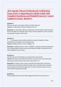 AEA Aquatic Fitness Professional Certification Exam 2026 &vert; Comprehensive Study Guide with Complete Questions and Detailed Answers &vert; Latest Updated Version- Rated A&plus;