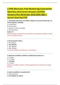 C-EFM &lpar;Electronic Fetal Monitoring&rpar; Examination  Questions And Correct Answers &lpar;Verified  Answers&rpar; Plus Rationales 2025&sol;2026 Q&A &vert;  Instant Download Pdf 