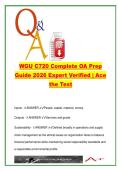 WGU C720 Operations and Supply Chain Management 2026 &vert; 500&plus; Q&A &vert; Six Sigma&comma; MRP&comma; Capacity & Lean Systems
