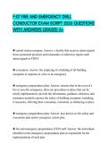 F-07 FIRE AND EMERGENCY DRILL CONDUCTOR EXAM SCRIPT 2026 QUESTIONS WITH ANSWERS GRADED A&plus;