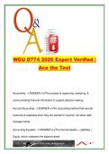 WGU D774 Accounting Foundations 2026 &vert; 300&plus; Q&A &vert; Financial Statements&comma; GAAP&comma; Internal Controls & CVP