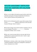 FACILITIES MANAGEMENT CERTIFICATION EXAM 2026 QUESTIONS WITH SOLUTIONS GRADED A&plus;