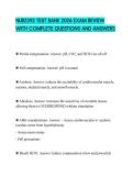 NUR2392 TEST BANK 2026 EXAM REVIEW WITH COMPLETE QUESTIONS AND ANSWERS