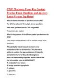 CPJE Pharmacy Exam Key Content Practice Exam Questions and Answers Latest Version Top Rated