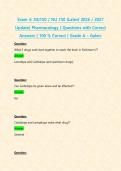 NU150 &sol; NU 150 Pharmacology Exams PACKAGE DEAL&vert; BUNDLE contains the latest 2026&sol;2027 Exams 1&comma;2&comma;3&comma;4 with verified Answers for Galen College of Nursing - Guaranteed pass&period;