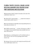 FLORIDA TRAFFIC SCHOOL ONLINE 4-HOUR BDI EXAM ANSWERS 2026 UPDATED EXAM PREP QUESTIONS AND SOLUTIONS