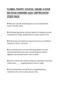 FLORIDA TRAFFIC SCHOOL ONLINE 4-HOUR BDI EXAM ANSWERS 2026 CERTIFICATION STUDY PACK