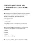 FLORIDA 2 20 AGENTS LICENSE 2026 COMPREHENSIVE STUDY QUESTIONS AND ANSWERS