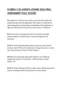 FLORIDA 2 20 AGENTS LICENSE 2026 FINAL ASSESSMENT FULLY SOLVED