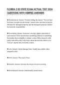 FLORIDA 2-20 STATE EXAM ACTUAL TEST 2026 QUESTIONS WITH VERIFIED ANSWERS