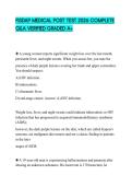 FISDAP MEDICAL POST TEST 2026 COMPLETE Q&A VERIFIED GRADED A&plus;