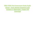 WGU D385 Final Assessment Study Guide  Actual   Exam Newest Questions with Answers & Rationales &vert; Instant Pdf Download