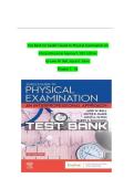 Test Bank for Seidel's Guide to Physical Examination&colon; An Interprofessional Approach 10th Edition by Jane W&period; Ball & Joyce E&period; Dains &vert; Verified Questions and Answers Chapter 1-26