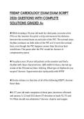 FISDAP CARDIOLOGY EXAM EXAM SCRIPT 2026 QUESTIONS WITH COMPLETE SOLUTIONS GRADED A&plus;